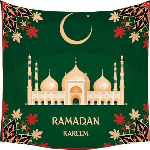 Islamic Ramadan festival ethnic style square wall tapestry decoration canvas art home beach towel wall hangings holiday decor