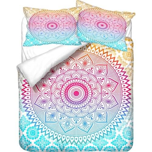 Mandala Bedding Sets Bohemia 3D Printing Boys And Girls Bedroom Decoration Duvet Cover Pillowcase Available In All Seasons