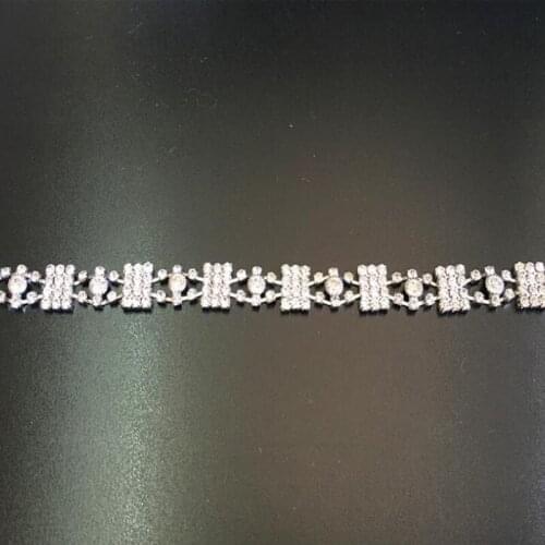 10Yards Crystal Rhinestone Trim Sparkling Diamond Rhinestones Ribbon Bling Sash Roll Decorative Banding Belt Clear Stones