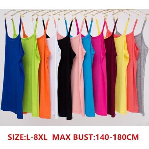 Women Tank Top Summer White Sexy Girl 7XL 8XL Black Tee Shirt Femme Plus Size 4XL 5XL 6XL Tops Modal Underwear Mujer Camis Vest