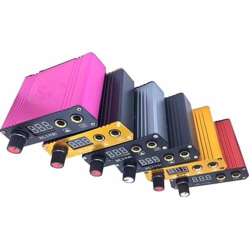 Mini Transformer Professional Digital Display Tattoo Machine Black Tattoo Power Supply with Power Cord Beauty Salon Equipment