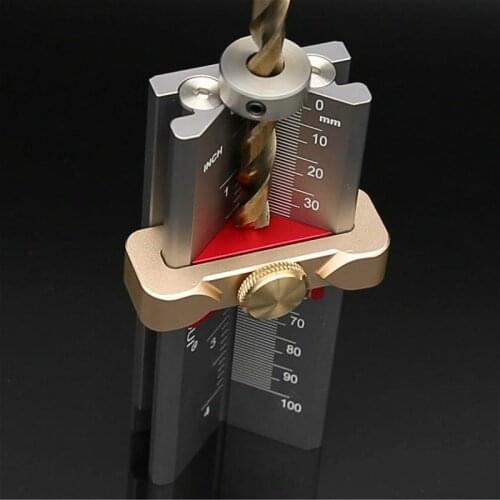 Multi-functional Woodworking Tools Height Gauge Limit Ring Installation Aid Drill Angle Measurer High Precision Rule