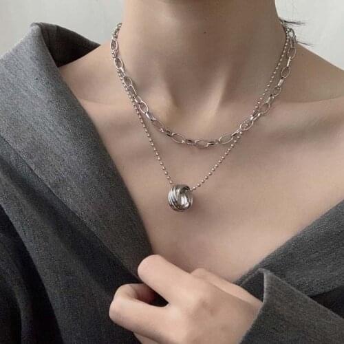 Multilayer Necklace for Women Chain Necklace Cool Wind Fashionable Sexy Clavicle Pendant Necklace Sweater Chain Wholesale