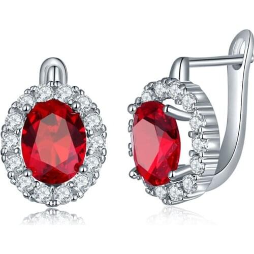 ZSLBS Trendy Hoop Earrings For Women Girl Cubic Zirconia Crystal Piercing Earing Fine Accessory Jewelry Gift Pendientes Mujer