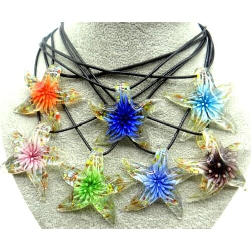Fashion Quartz crystal Multi-Color Coloured Glaze Glass loose charm Pendant Jewelry making necklace Accessories wholesale A5