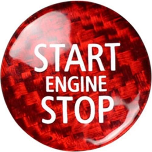 Carbon Fiber Engine Start Stop Button Interior Trim Cover Sticker for Mini Cooper R55 R56 R57 R58 R59 R60 R61