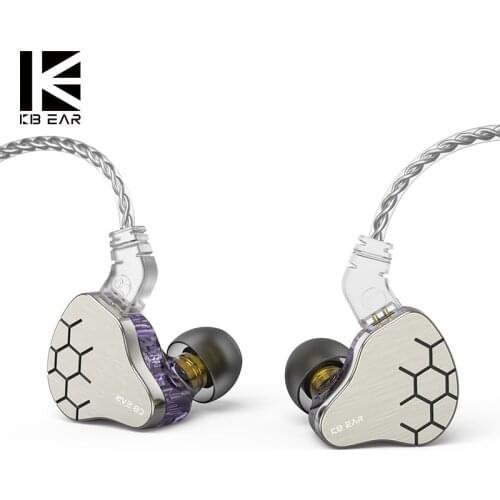 KBEAR Lark Hybrid 1DD+1BA Driver Unit In Ear Earphone Hifi sport music earbuds With 0.78mm pin with 4N Silver plated cable KS2