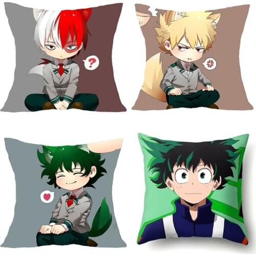 Decorative Pillowcase My Hero Academia Printed Pillow Cover Anime Home Car Textiles Pillow case Fans Cosplay Gift