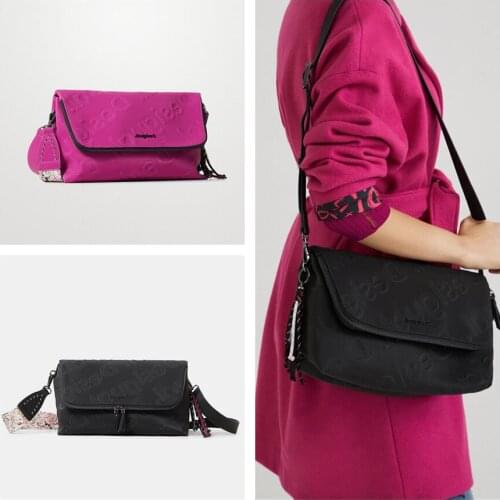 2021 New Spain desigual womens bag shoulder bag ladies fashion portable messenger bag womens Inclined shoulder bag（02