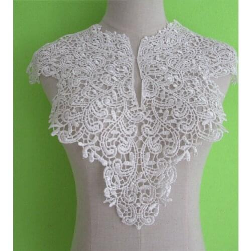 Brand new fashion style 1pcs 100% Polyester embroidery black lace collar DIY clothing sewing accessories Handicrafts YL787