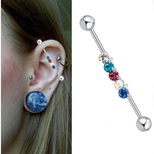 New arrival scaffold barbells surgical Stainless Steel big cross dangle industrial barbell piercing