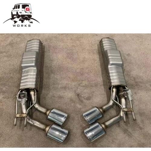 New product car accessories rear bumper parts for G class G63/G500 w464 TI style stainless steel sliver exhaust systerm