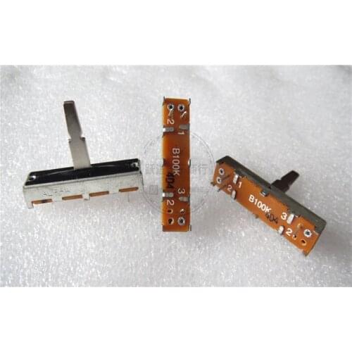 Original new 100% 3.5cm single potentiometer B100K handle with dust-proof straight sliding push 20mm (SWITCH)