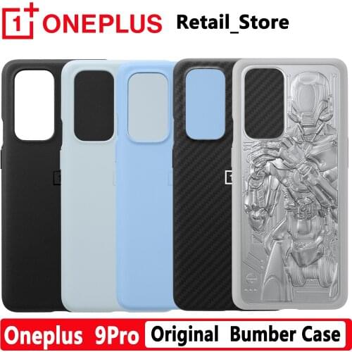 LE2113 Original OnePlus 9 Pro 9pro Bumper Case Sandstone black Karbon Carbon Droid Genuin Cover Case For One Plus OP 9 pro