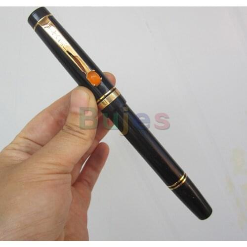 Fountain Pen F Nib Write Smooth Stationery Screw Caps Black Plastic Rod Agate Mosaic In 1984, Plastic Rod, Screw Cap