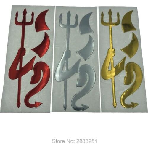 PVC Decals Gold Silver Red 3D Car Stickers Devil angel For bmw x1 x3 Nissan Lexus dacia Renault mazda ATENZA Axela Car Styling