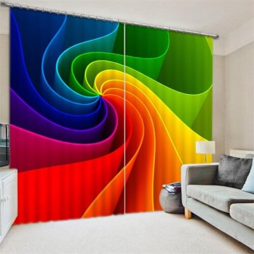 Customized Geometric figure Luxury 3D Blackout Window Curtain Drapes For Living room Bed room Hotel Wall Tapestry Cortinas