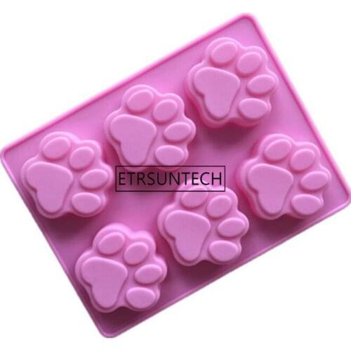 Silicone Chocolate Mold Cat Dog Paw Bone Soap Ice Mold Animal Footprint Cookie Baking Tool