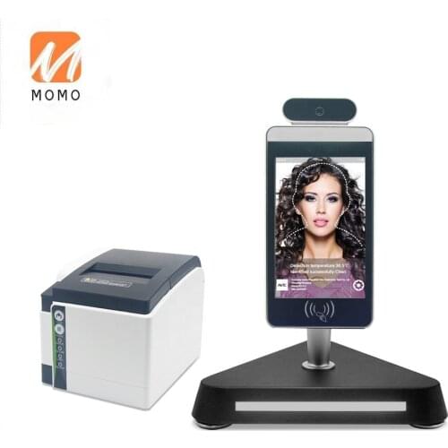 Facial recognition temperature detector temperature screening camera wall temperature scanner with printer