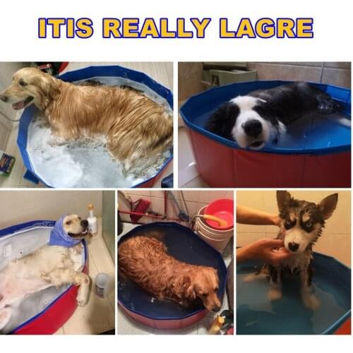 Dog Swimming Pool Pet Bath Bathtub Collapsible Bathing Pool PVC Material For Dogs Cats Kids Outdoor