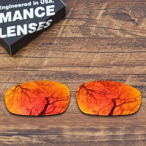ToughAsNails Polarized Replacement Lenses for Oakley Split Jacket Sunglasses Fire Red Mirrored Color (Lens Only)