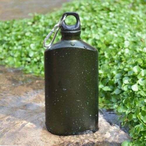 Outdoor elliptical aluminum sports military fans with creative water cups flat pot portable kettle