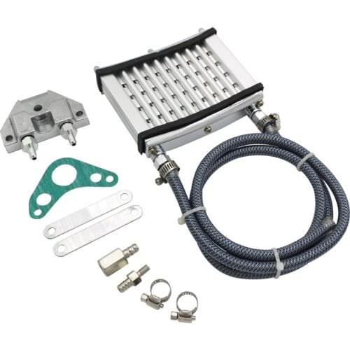 Universal Motorcycle CNC Aluminum Engine Oil Cooler Cooling Radiator Kit For 50cc 110cc 125cc 140cc 150cc ATV PIT PRO Trail Dirt