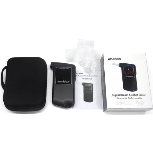 2019 high accuracy Prefessional Digital Breath Alcohol Tester Breathalyzer AT858S