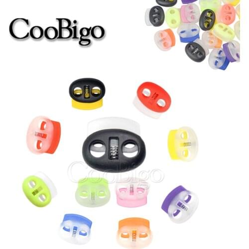 50pcs Cord Lock Stopper Transparent Toggle Clip Rope for Shoelace Sportswear Garments Lanyard Paracord DIY Craft Accessories