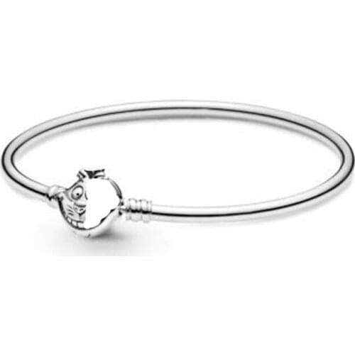 NEW 2021 100% 925 Sterling Silver Spring Cute Animal Moments Bangle Bracelet For DIY Europe Women Original Fashion Jewelry Gift