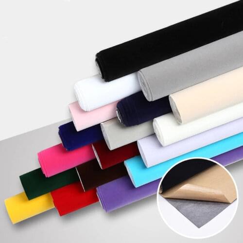 1.2mm 50x150cm DIY Self Adhesive Velvet Patch Stick-on No Iron Sofa Repair Jewelry Gift Box Fabric Stickers Patches Scrapbook