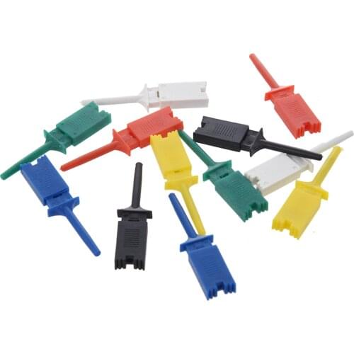 10pcs/set SMD IC 6 Colors Test Hook Clip Grabbers Test Probe Wholesale
