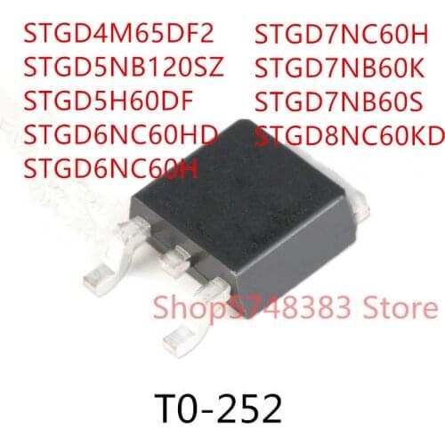10PCS STGD4M65DF2 STGD5NB120SZ STGD5H60DF STGD6NC60HD STGD6NC60H STGD7NC60H STGD7NB60K STGD7NB60S STGD8NC60KD TO-252