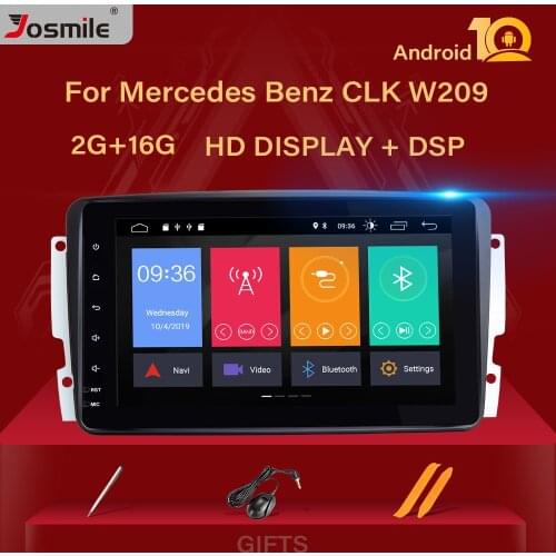 2 din Android 10 Car DVD Player GPS For Mercedes Benz CLK W209 W203 W463 W208 multimedia Head UnitRadio Stereo audio Navigation