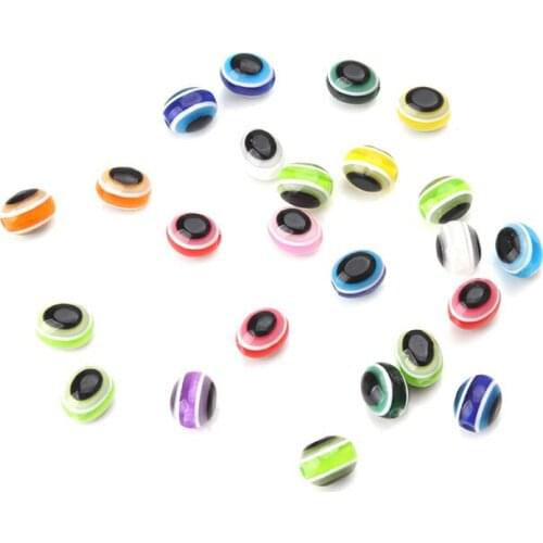 20pcs/lot 10*8*8mm fashion colorful evil eye beads loose spacers beads fitting women diy evil eye bracelet & bangle jewelry