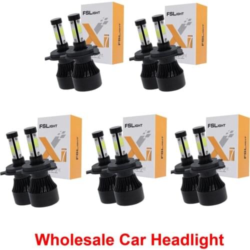 12000LM 4sides H7 H4 Led Car Headlight Bulb 9005 HB3 9006 HB4 H8 H9 H11 360 Degree Beam LED Bulb 6000K Auto Lamp COB Fog Light