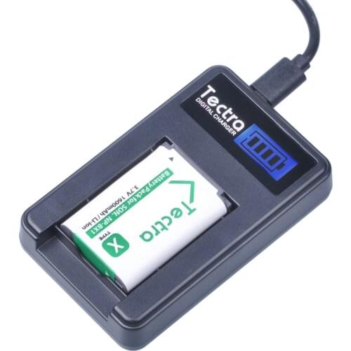 Tectra 1PC NP-BX1 NP BX1 NPBX1 Battery + LCD USB Charger for Sony DSC-RX100 RX1 HDR-AS15 AS10 HX300 WX300 Battery