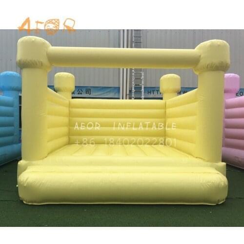 Lemon Drop Bouncy Castle for Wedding White Bounce House, White Instagrammable Jumpers