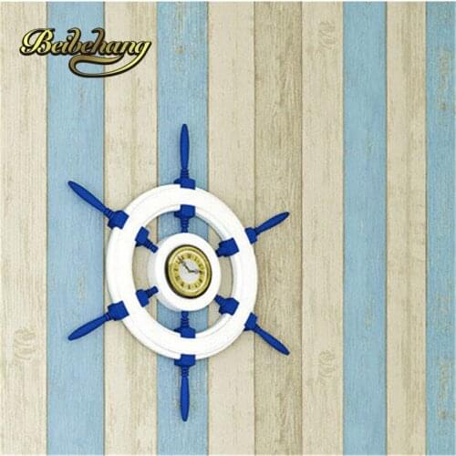 Beibehang papel de parede. Realistic Vingtage Wood Panel wallpaper retro wall paper Wood Wallpaper roll: White,Grey, Blue