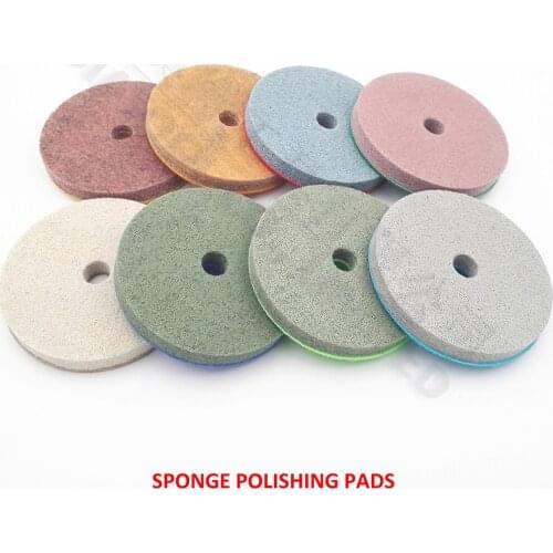 DIATOOL 8pcs/set 100MM Sponge Diamond Polishing Pads for marble artificial Stone