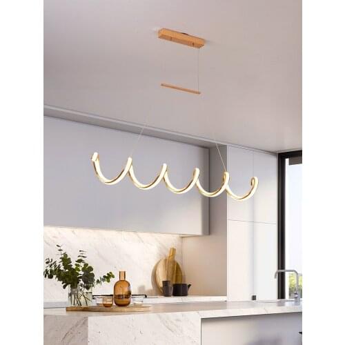 Postmodern Designer Led Restaurant Chandelier Creative Wave-shaped Coffee Shop Model Room Bar Counter Office Area Study Room