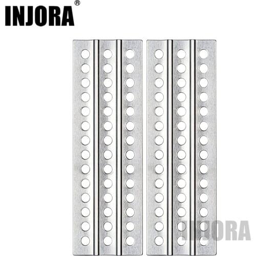 INJORA 2PCS RC Car Metal Sand Ladder Recovery Board for 1:10 RC Crawler Axial SCX10 Tamiya CC01 D90 D110 TF2 Traxxas TRX-4