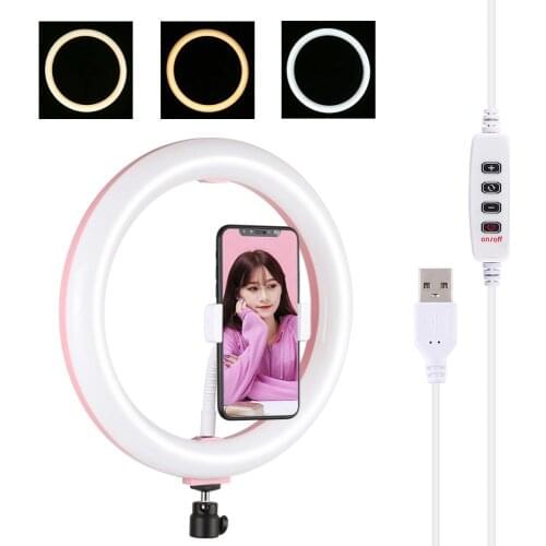 PULUZ 10.2/11.8 inch 3 Modes Dimmable Color Temperature Selfie LED Ring Light blogger Photography Vlogging Youtube Video Light