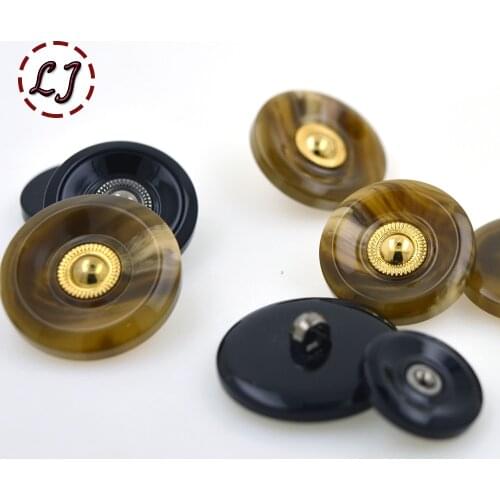 New arrived 10pcs/lot apricot black high quality round resin button plastic cloth buttons sewing accessory DIY scrapbooking