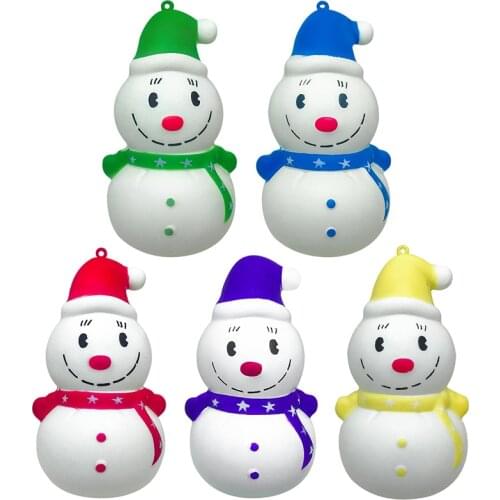 Cute Snowman Squishy Slow Rising Squeeze Toys Soft Stretchy Scented Stress Relief Toy Xmas Decor Gifts 12*6 CM