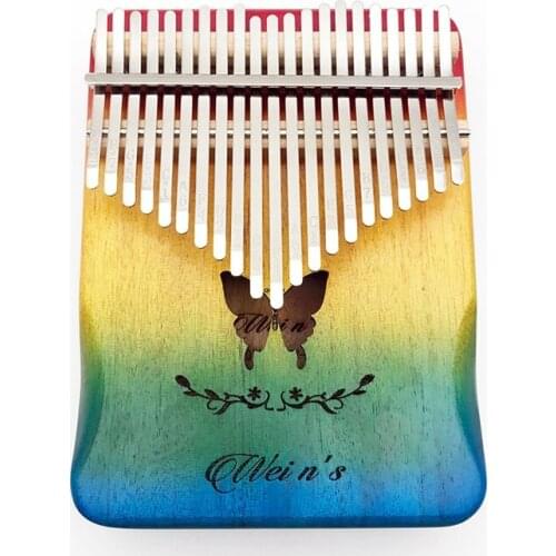 21 Keys Mini Kalimba Colorful Butterfly Pattern Finger Piano Birthday Gifts Adults Keyboard Musical Instruments for Beginners