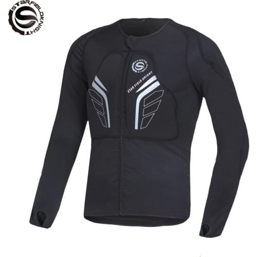 SFK Mens Motorcycle Shirt Top Sport Sweatshirt Black Red Stylish Detachable CE Protection Armor/ Motocross Racing Accessories