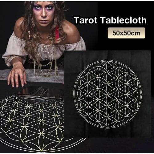 Soft 12 Constellations Tarot Card Tablecloth Velvet Divination Altar Cloth Board Game Fortune Astrology Oracle Card Pad