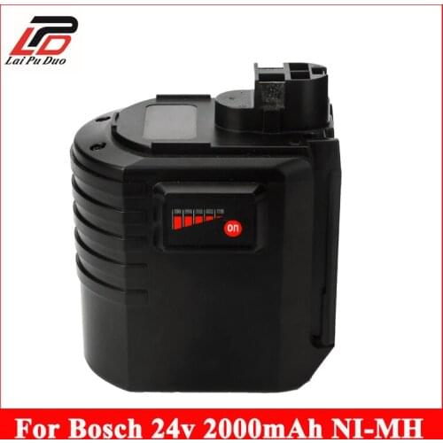 Ni-MH 24V 2000mAh Replacement For Bosch tool battery BAT019, BAT020, BAT021 GBH 24VFR, GBH 24VFR, GBH 24VRE, GBH 24VR, batteia