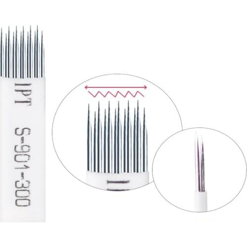 New Arrival White 12 needles Permanent Makeup Blades Manual Eyebrow Tattoo Pen Blades for tattoo needles free shipping